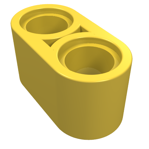 LEGO 43857 Technic, Liftarm Thick 1 x 2 in Yellow - Authentic LEGO Part