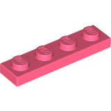 LEGO 3710 Plate 1 x 4 in Coral - Authentic LEGO Part