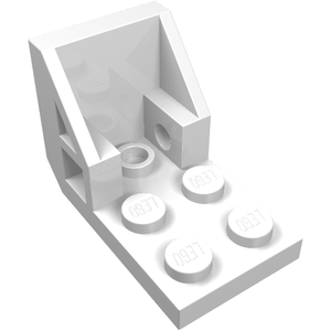 LEGO 4598 Bracket 3 x 2 - 2 x 2 Inverted (Space Seat) in White - Authentic LEGO Part
