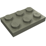 LEGO 3021 Plate 2 x 3 in Dark Gray - Authentic LEGO Part