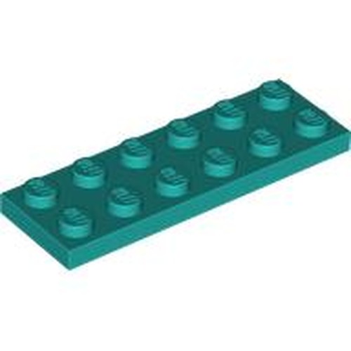 LEGO 3795 Plate 2 x 6 in Dark Turquoise - Authentic LEGO Part
