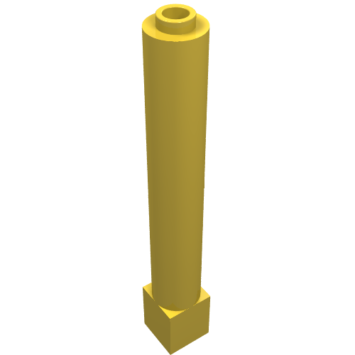 LEGO 43888 Support 1 x 1 x 6 Solid Pillar in Yellow - Authentic LEGO Part