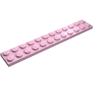 LEGO 2445 Plate 2 x 12 in Bright Pink - Authentic LEGO Part