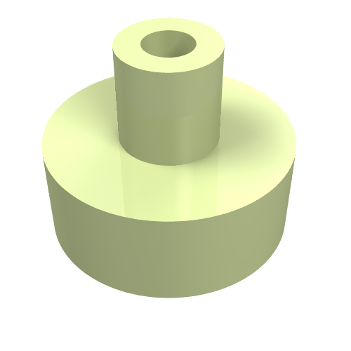 LEGO 20482 Tile, Round 1 x 1 with Bar and Pin Holder in Yellowish Green - Authentic LEGO Part