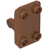 LEGO 30166 Plate, Modified 2 x 3 Inverted with 4 Studs and Bar Handle on Bottom (Rocker Plate) in Reddish Brown - Authentic LEGO Part