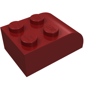 LEGO 6215 Slope, Curved 3 x 2 with 4 Studs in Dark Red - Authentic LEGO Part