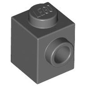 LEGO 87087 Brick, Modified 1 x 1 with Stud on Side in Dark Bluish Gray - Authentic LEGO Part