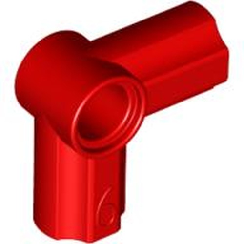 LEGO 32014 Technic, Axle and Pin Connector Angled #6 - 90 degrees in Red - Authentic LEGO Part