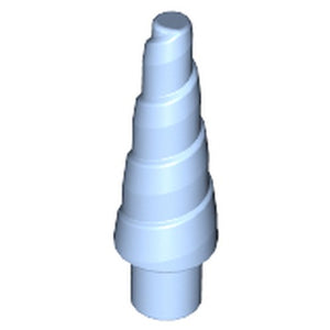 LEGO 89522 Horn, Unicorn / Spiral in Bright Light Blue - Authentic LEGO Part