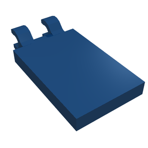 LEGO 30350b Tile, Modified 2 x 3 with 2 Open O Clips in Dark Blue - Authentic LEGO Part
