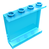 LEGO 60581 Panel 1 x 4 x 3 with Side Supports - Hollow Studs in Trans-Light Blue - Authentic LEGO Part