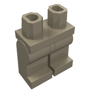 LEGO 970c00 Hips  and Legs Plain in Dark Tan - Authentic LEGO Part