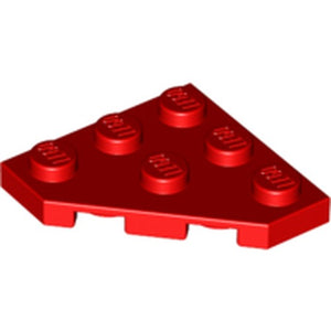 LEGO 2450 Wedge, Plate 3 x 3 Cut Corner in Red - Authentic LEGO Part
