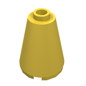 LEGO 3942c Cone 2 x 2 x 2 - Open Stud in Yellow - Authentic LEGO Part