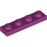 LEGO 3710 Plate 1 x 4 in Magenta - Authentic LEGO Part