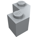 LEGO 87620 Brick, Modified Facet 2 x 2 in Light Bluish Gray - Authentic LEGO Part