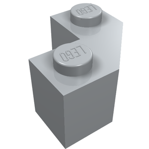 LEGO 87620 Brick, Modified Facet 2 x 2 in Light Bluish Gray - Authentic LEGO Part