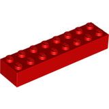 LEGO 3007 Brick 2 x 8 in Red - Authentic LEGO Part