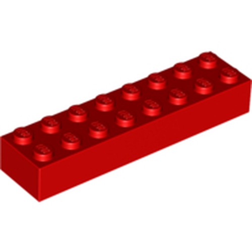 LEGO 3007 Brick 2 x 8 in Red - Authentic LEGO Part