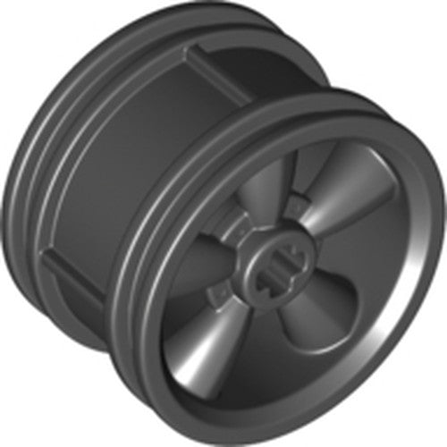 LEGO 42716 Wheel 30.4mm D. x 20mm with No Pin Holes and 5 Large Spokes in Black - Authentic LEGO Part