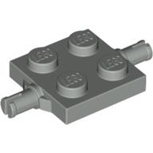 LEGO 4600 Plate, Modified 2 x 2 with Wheels Holder in Light Gray - Authentic LEGO Part