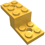 LEGO 11215 Bracket 5 x 2 x 1 1/3 with 2 Holes and Bottom Tube in Bright Light Orange - Authentic LEGO Part
