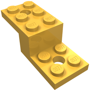 LEGO 11215 Bracket 5 x 2 x 1 1/3 with 2 Holes and Bottom Tube in Bright Light Orange - Authentic LEGO Part