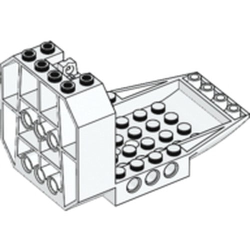 LEGO 42600 Aircraft Fuselage Forward Bottom Angular 6 x 10 x 5 (Cockpit) - Main Product Image