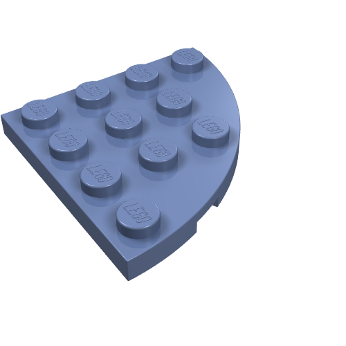 LEGO 30565 Plate, Round Corner 4 x 4 in Sand Blue - Authentic LEGO Part