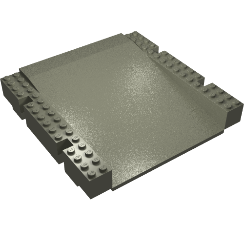 LEGO 2642 Baseplate, Raised Platform 16 x 16 x 2 1/3 Ramp - Main Product Image