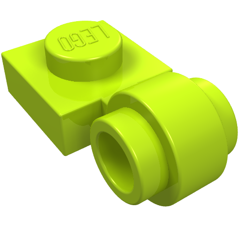 LEGO 4081b Plate, Modified 1 x 1 with Light Attachment - Thick Ring in Lime - Authentic LEGO Part