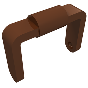 LEGO 95344 Minifigure, Utensil Bucket 1 x 1 x 1 Handle / Scooter Stand in Reddish Brown - Authentic LEGO Part