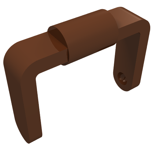 LEGO 95344 Minifigure, Utensil Bucket 1 x 1 x 1 Handle / Scooter Stand in Reddish Brown - Authentic LEGO Part
