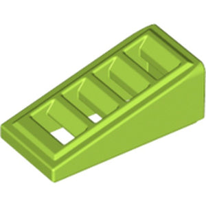 LEGO 61409 Slope 18 2 x 1 x 2/3 with Grille in Lime - Authentic LEGO Part