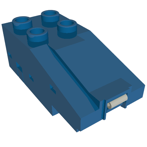 LEGO 2913c01 Electric, Train Track Contact Base with Wire (97cm) with  Electric, Connector, 2-Way Male Rounded Wide Long with Hollow Pins (2913 / bb0093ac01) - Main Product Image