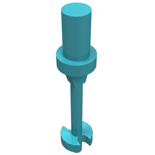 LEGO 90540 Minifigure, Utensil Ski Pole 3L with Handle, Stop Ring and Side Stops in Medium Azure - Authentic LEGO Part