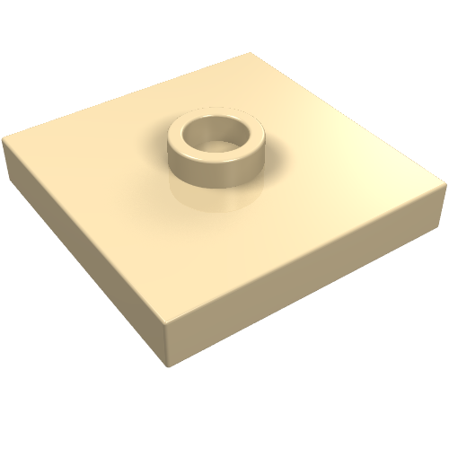 LEGO 87580 Plate, Modified 2 x 2 with Groove and 1 Stud in Center (Jumper) in Tan - Authentic LEGO Part