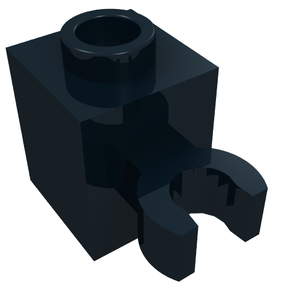 LEGO 60475b Brick, Modified 1 x 1 with Open O Clip (Vertical Grip) - Hollow Stud in Black - Authentic LEGO Part