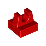 LEGO 2555 Tile, Modified 1 x 1 with Clip in Red - Authentic LEGO Part