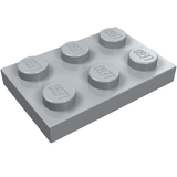LEGO 3021 Plate 2 x 3 in Light Bluish Gray - Authentic LEGO Part