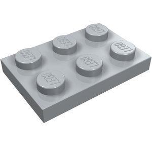 LEGO 3021 Plate 2 x 3 in Light Bluish Gray - Authentic LEGO Part
