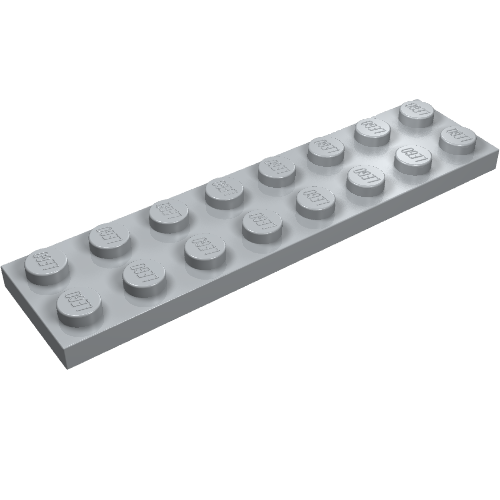 LEGO 3034 Plate 2 x 8 in Light Bluish Gray - Authentic LEGO Part
