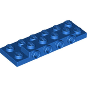 LEGO 87609 Plate, Modified 2 x 6 x 2/3 with 4 Studs on Side in Blue - Authentic LEGO Part