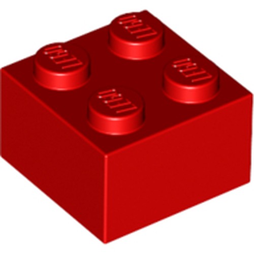LEGO 3003 Brick 2 x 2 in Red - Authentic LEGO Part