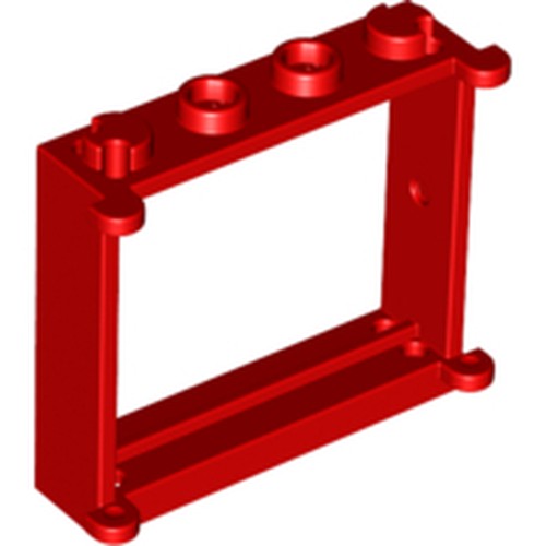 LEGO 3853 Window 1 x 4 x 3 in Red - Authentic LEGO Part