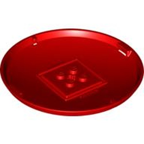LEGO 47676 Container, X-Pod Bottom Cap 9 x 9 x 1 in Red - Authentic LEGO Part
