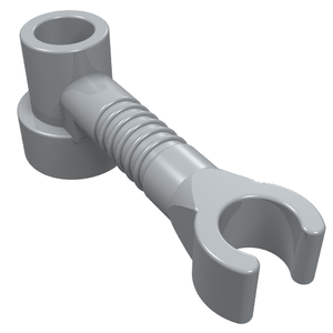LEGO 4735 Bar 1 x 3 with Clip and Stud Holder (Robot Arm) in Light Bluish Gray - Authentic LEGO Part