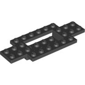 LEGO 30029 Vehicle, Base 4 x 10 x 2/3 with 2 x 4 Recessed Center with Smooth Underside in Black - Authentic LEGO Part