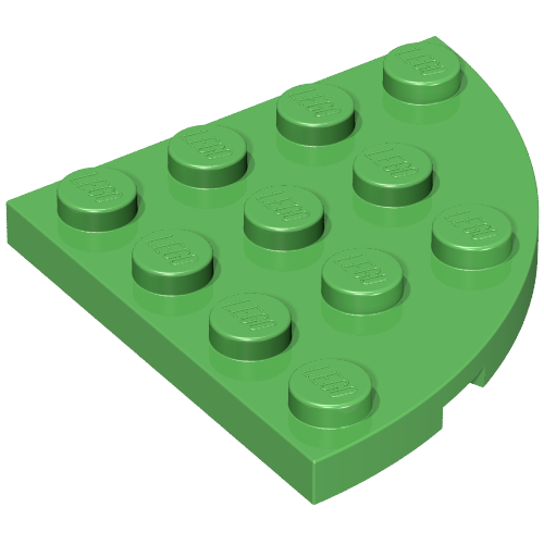 LEGO 30565 Plate, Round Corner 4 x 4 in Bright Green - Authentic LEGO Part