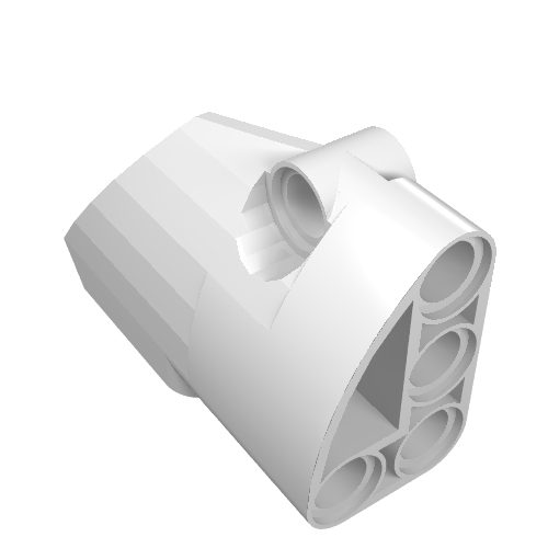 LEGO 87086 Technic, Panel Fairing # 2 Small Smooth Short, Side B in White - Authentic LEGO Part